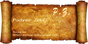 Puchner Zekő névjegykártya
